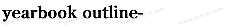 yearbook outline字体转换